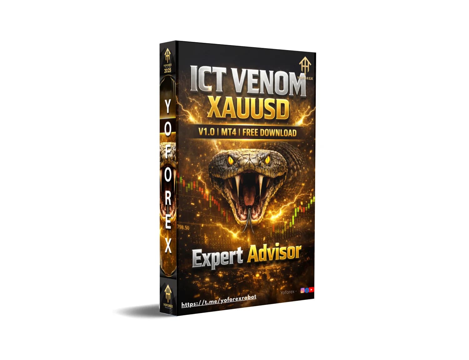 Unleash the Venom: ICT Venom XAUUSD MT4 – The Golden Fury That's Devouring Forex Losses!