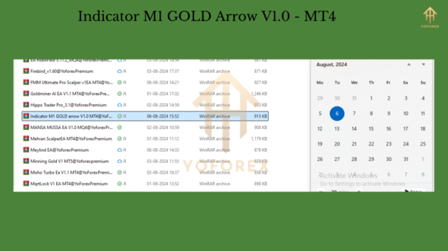 Indicator M1 GOLD arrow V1.0