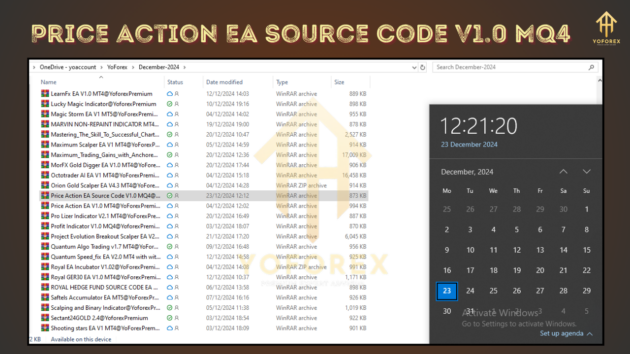 Price Action EA Source Code V1.0